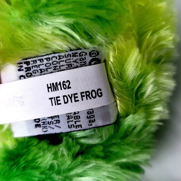 Ganz Webkinz Fuzzy Green TIE DYE FROG Plush Stuffed Animal Toy 12" HM 162 - Picture 8 of 10